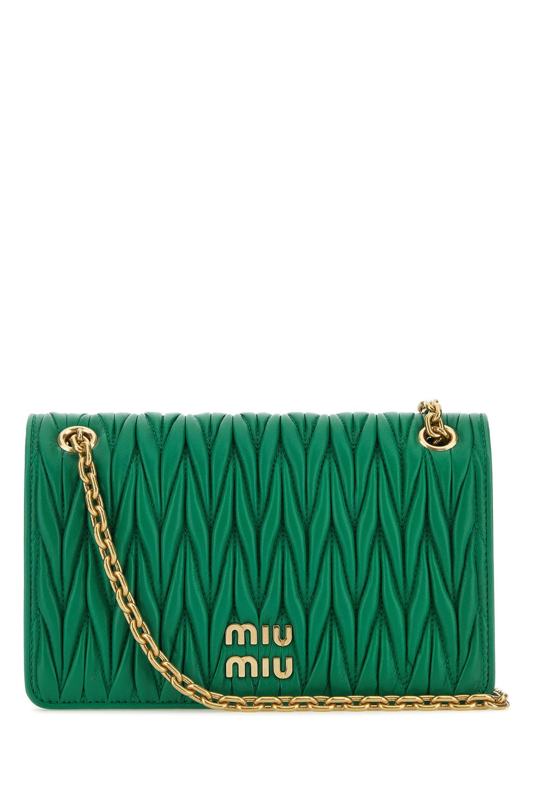 Grass green nappa leather mini shoulder bag