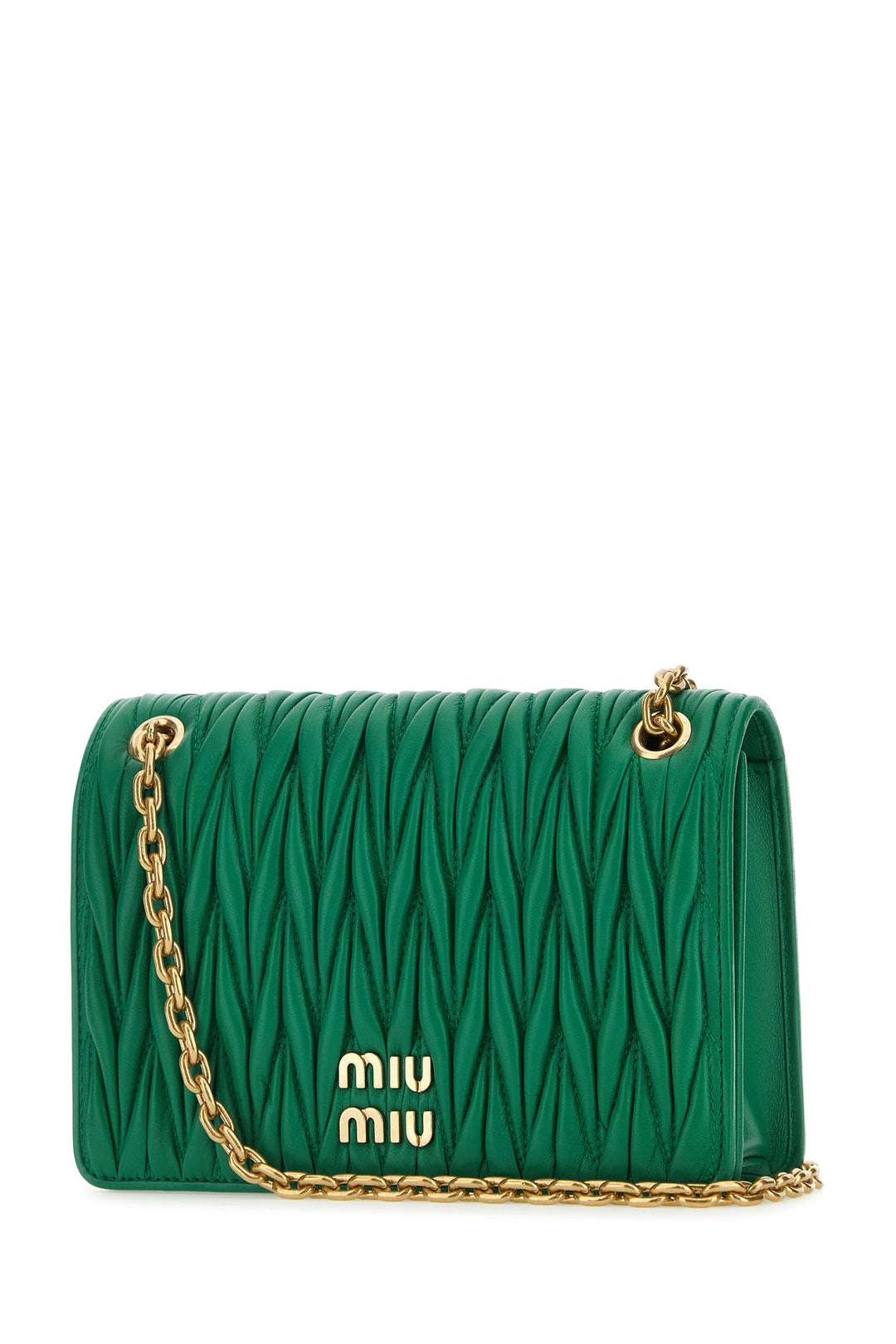 Grass green nappa leather mini shoulder bag