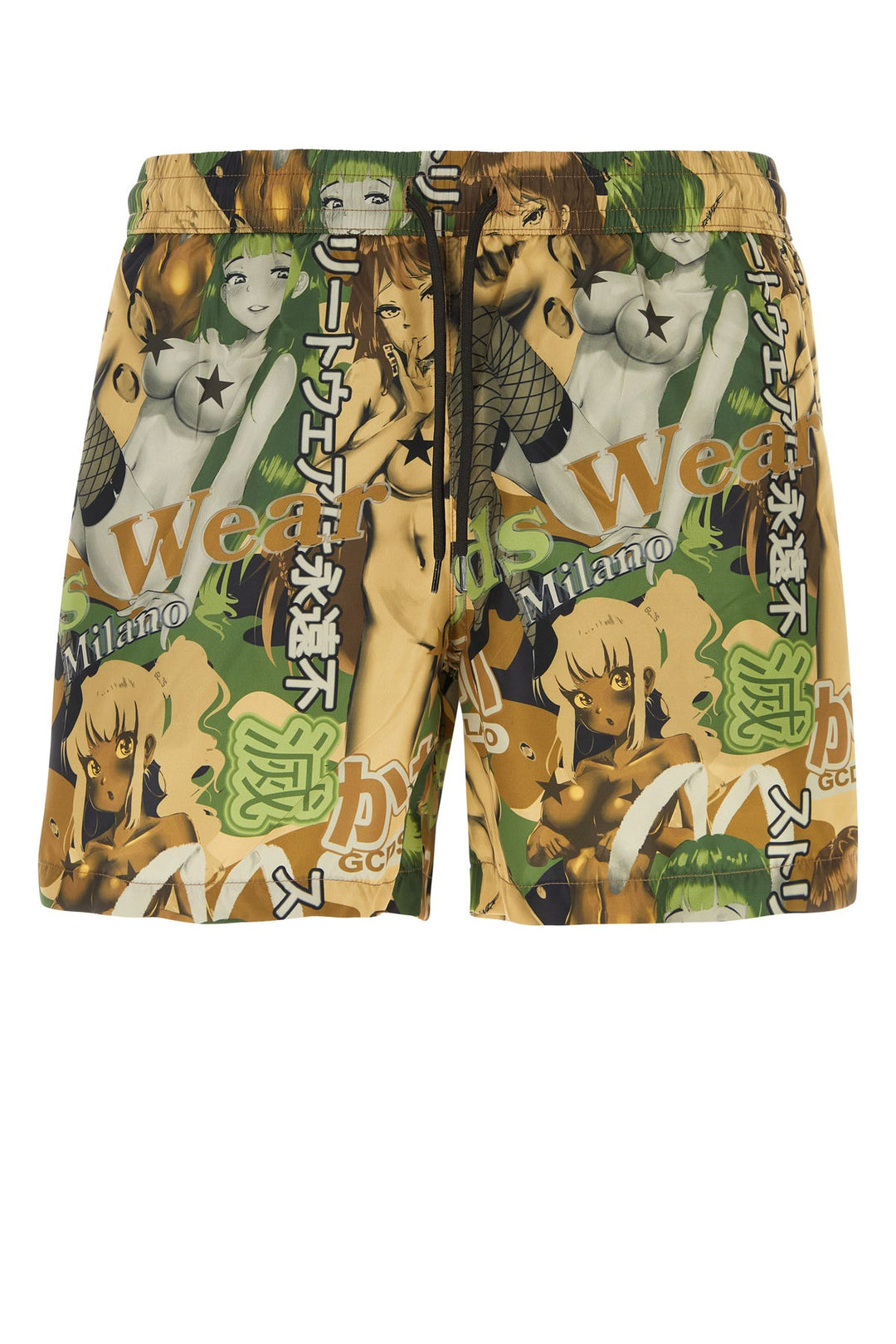 Printed polyester swimming shorts