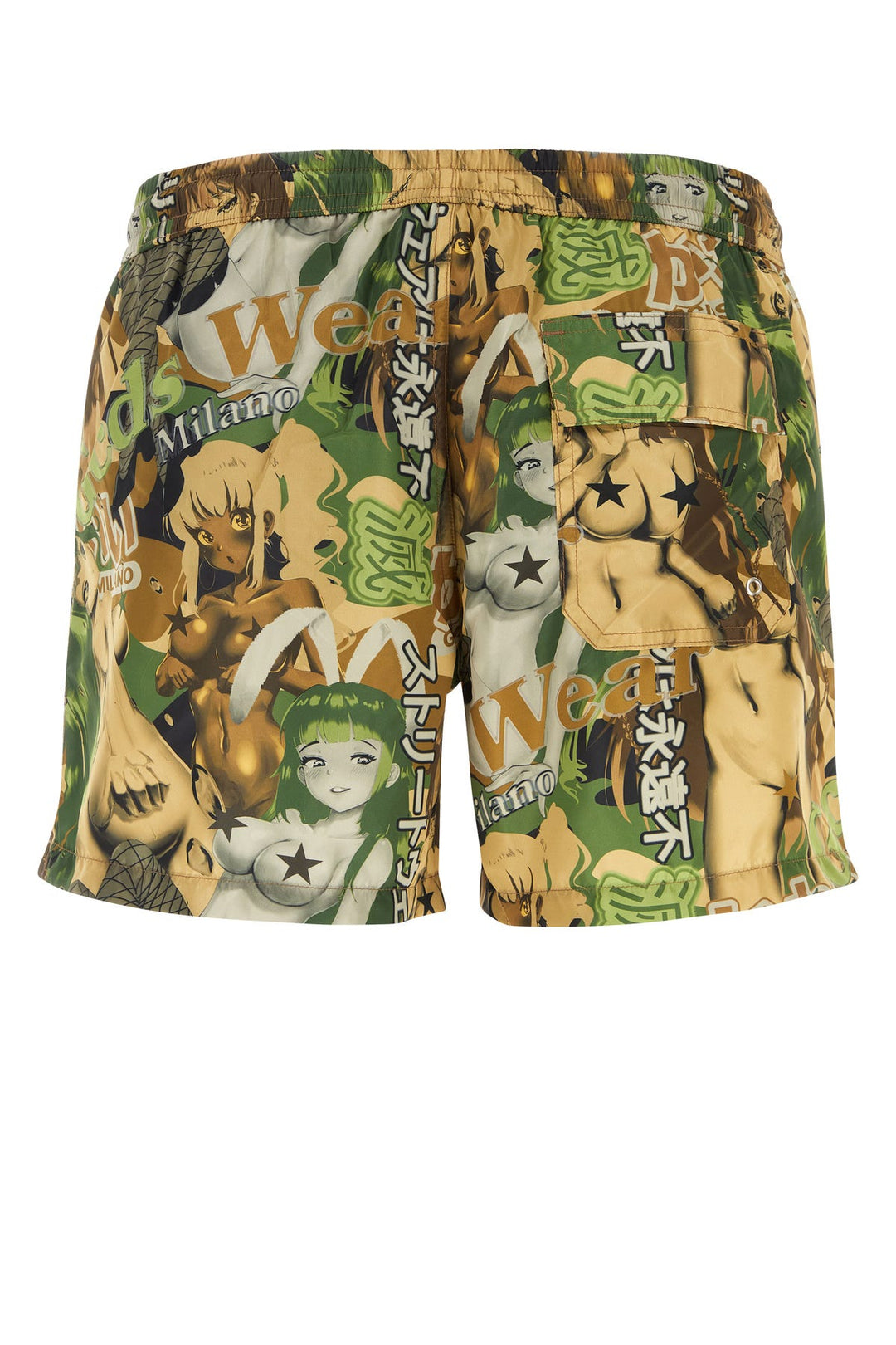 Printed polyester swimming shorts