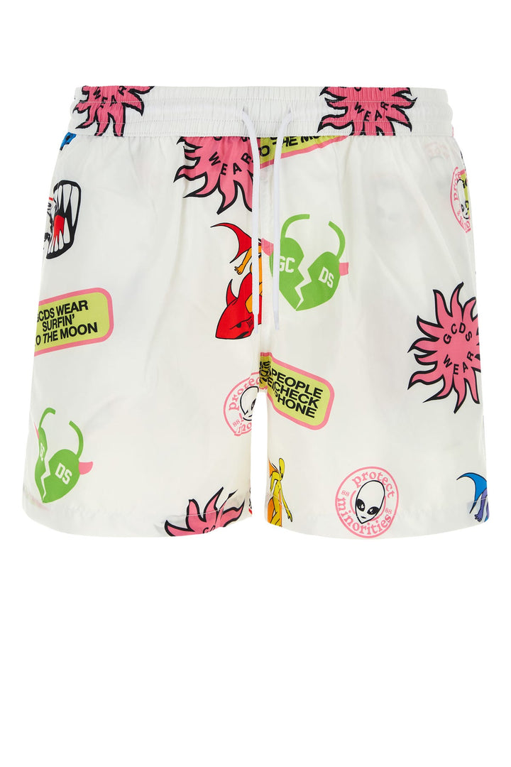 Printed polyester swimming shorts