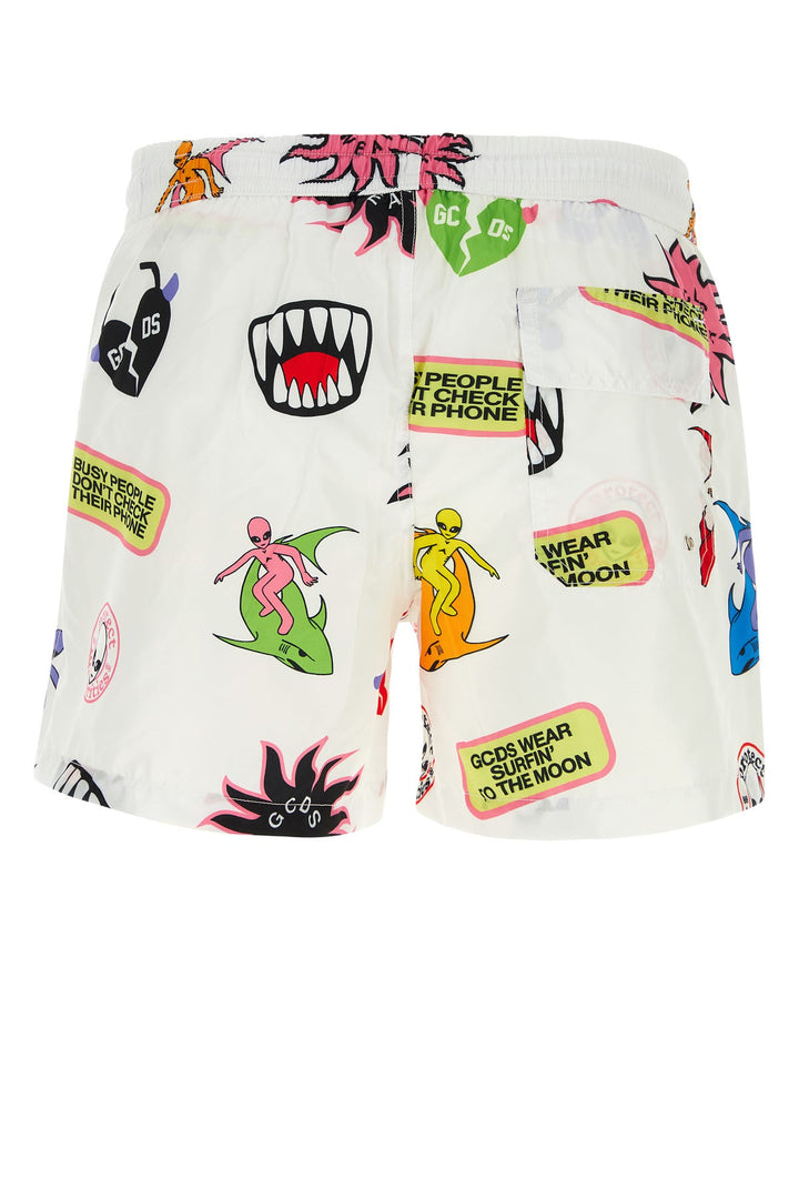 Printed polyester swimming shorts