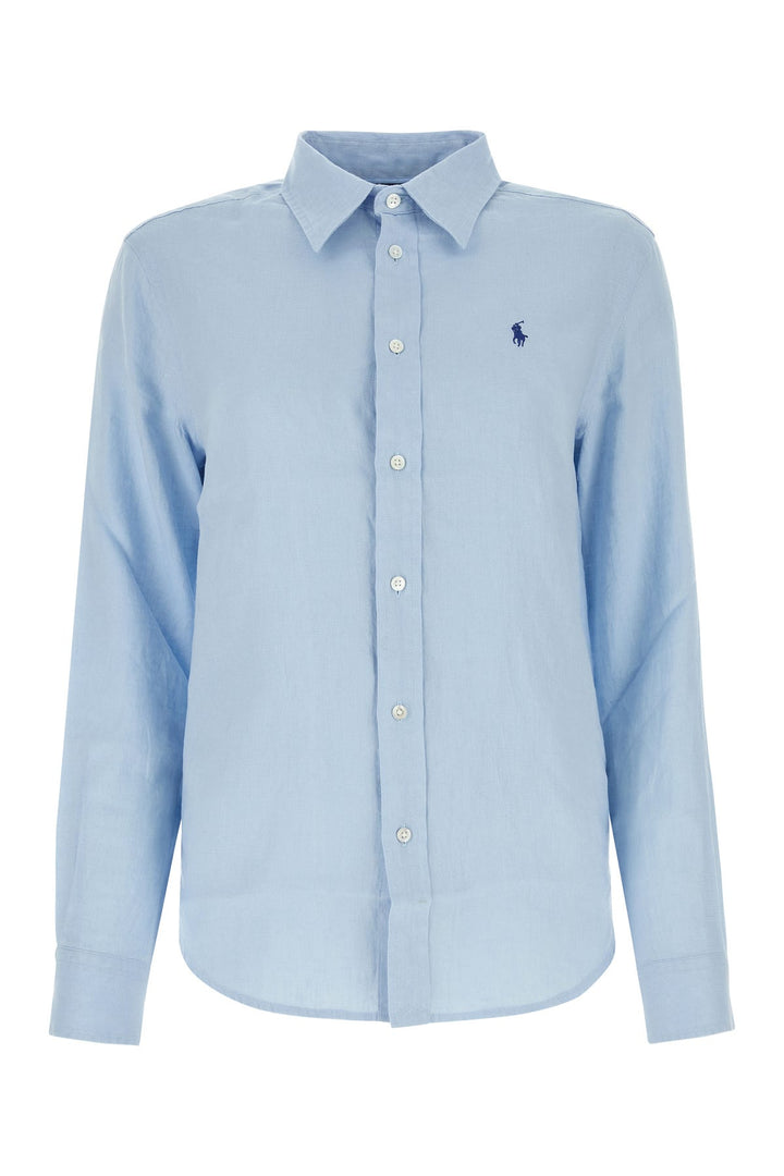 Light-blue linen shirt