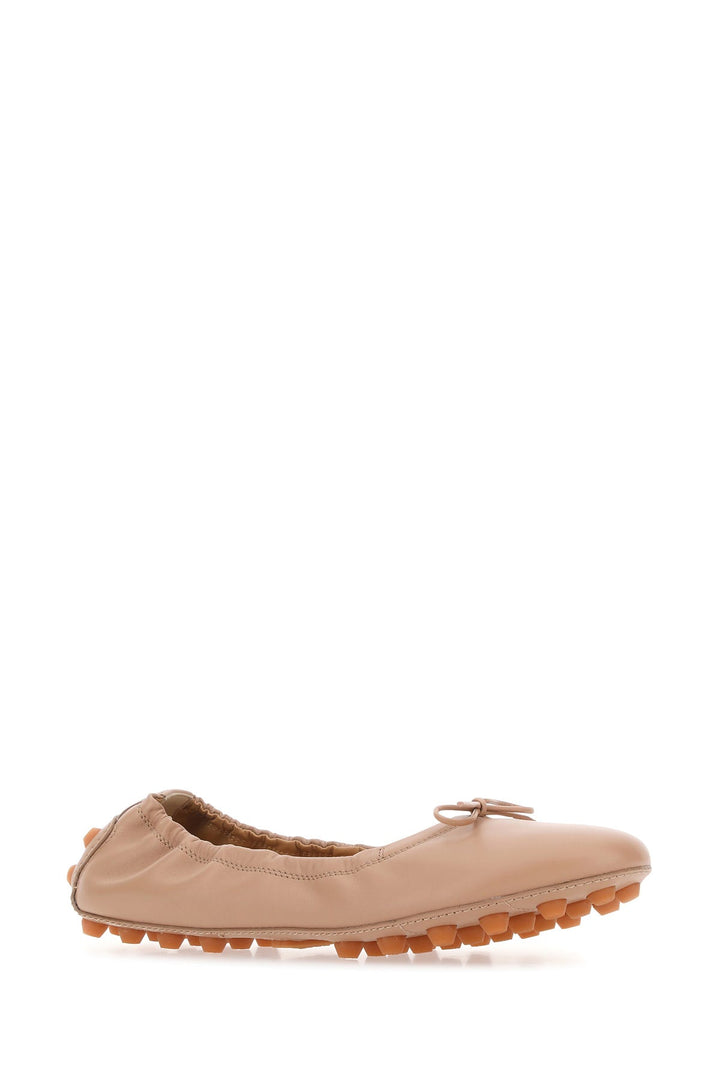 Skin pink leather Bubble ballerinas