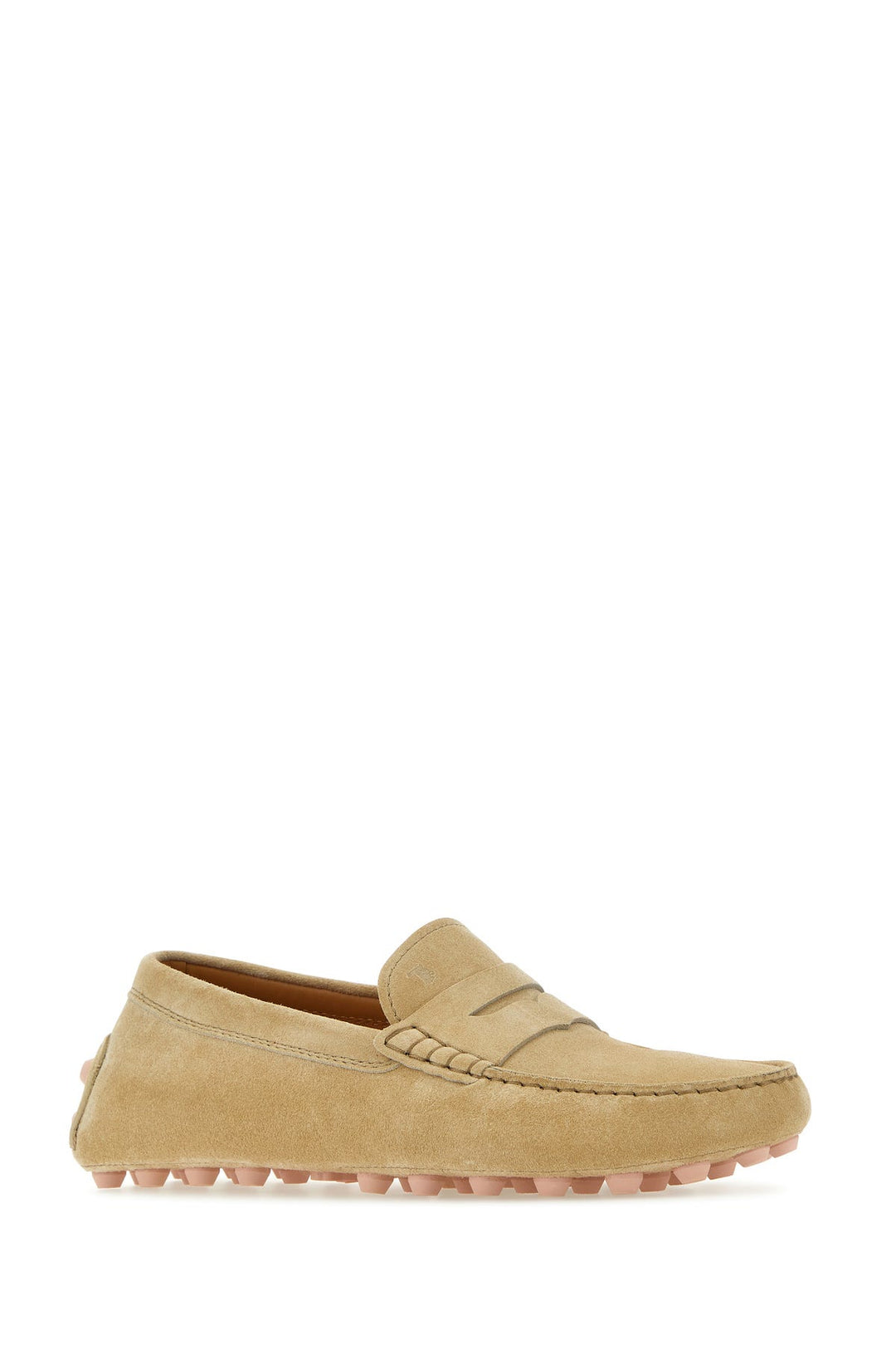 Beige suede loafers