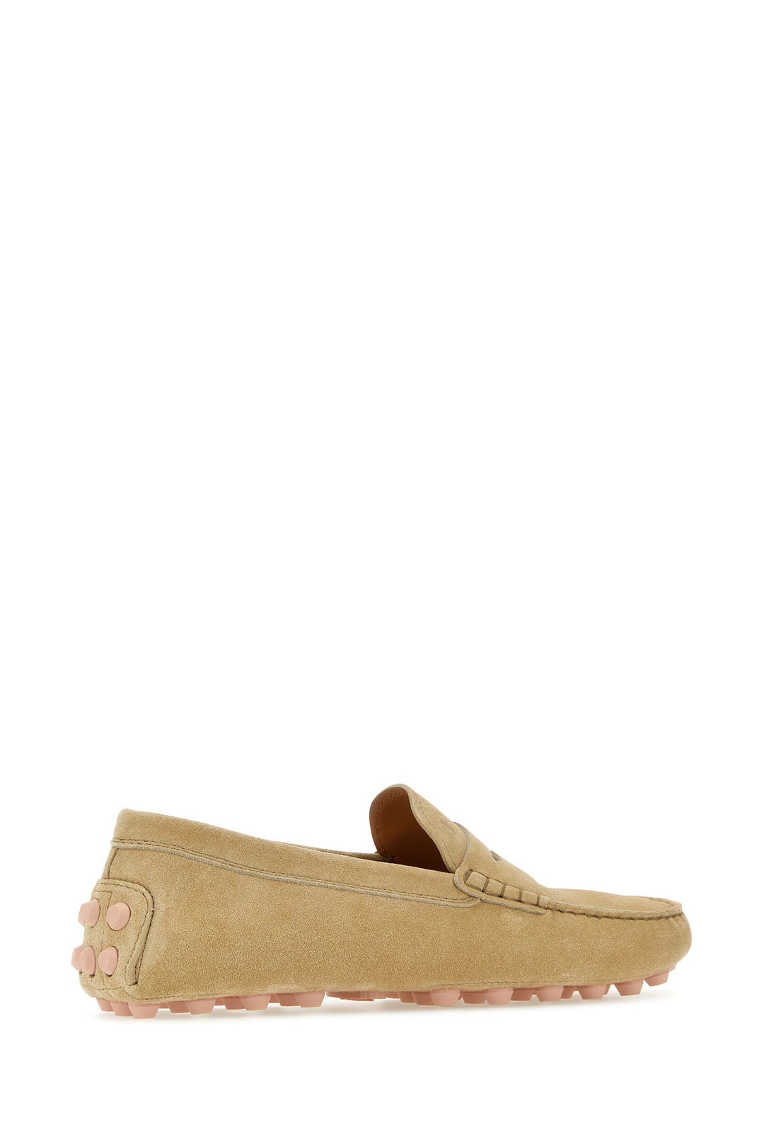 Beige suede loafers