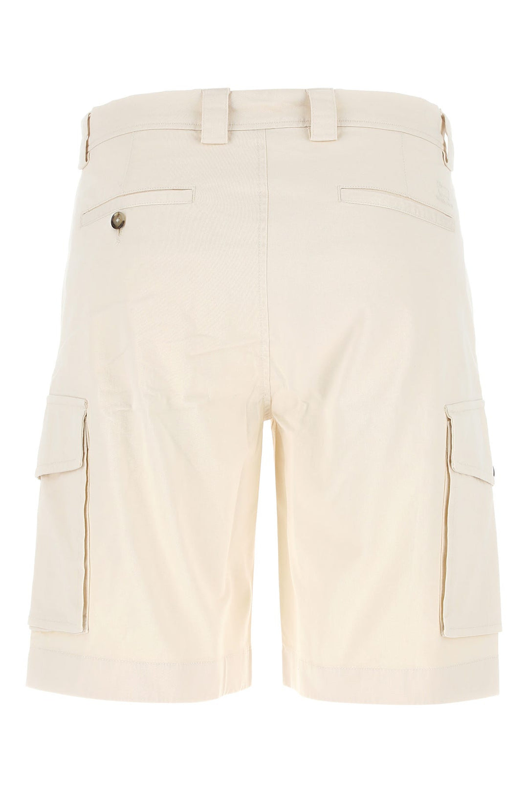 Ivory stretch cotton bermuda shorts