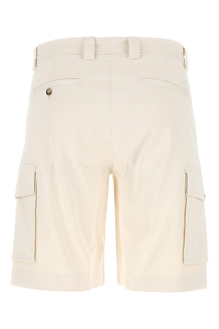 Ivory stretch cotton bermuda shorts