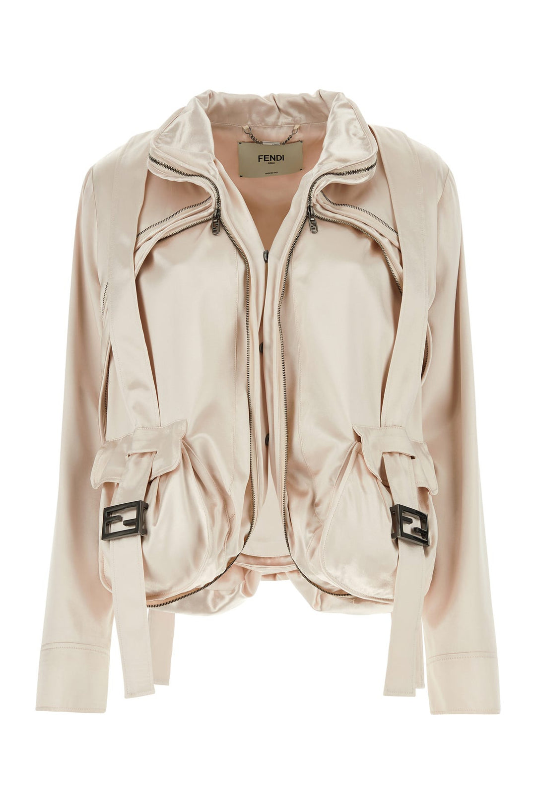 Light pink satin jacket