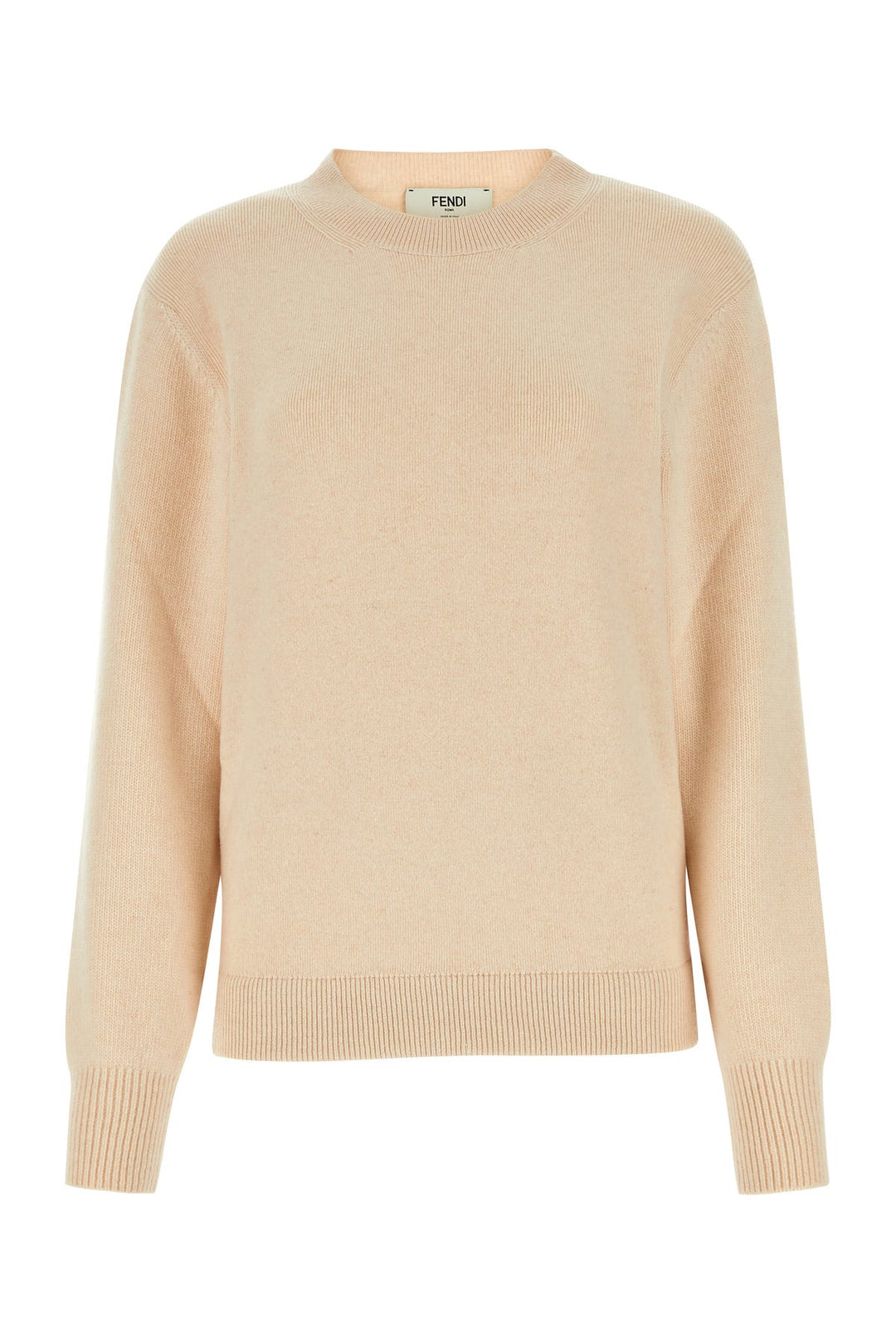 Sand stretch wool blend sweater