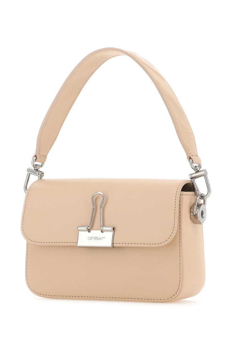 Light pink leather small Plain Binder handbag