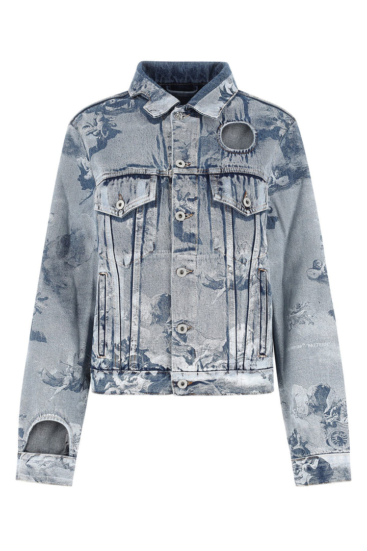 Printed denim jacket