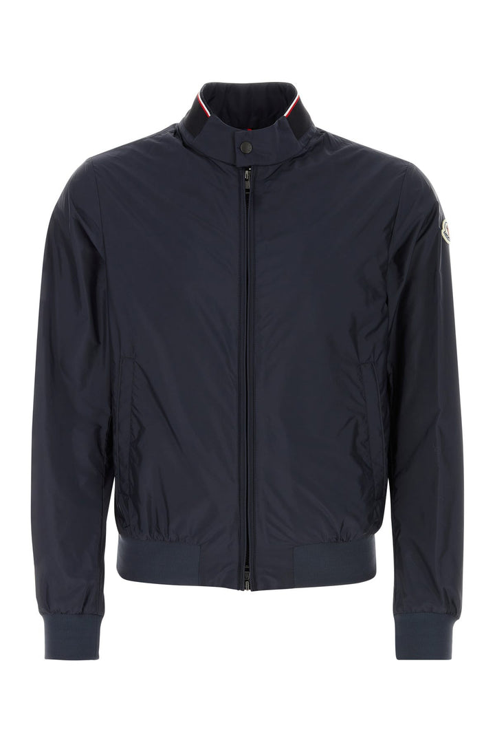 Navy blue nylon Reppe windbreaker