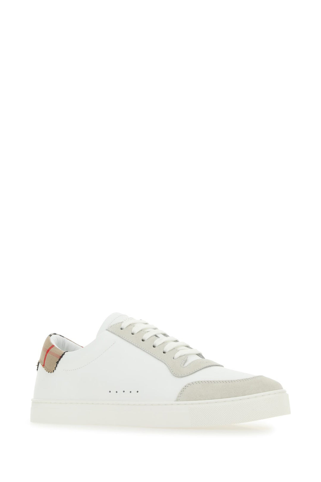 Two-tone leather and suede sneakers