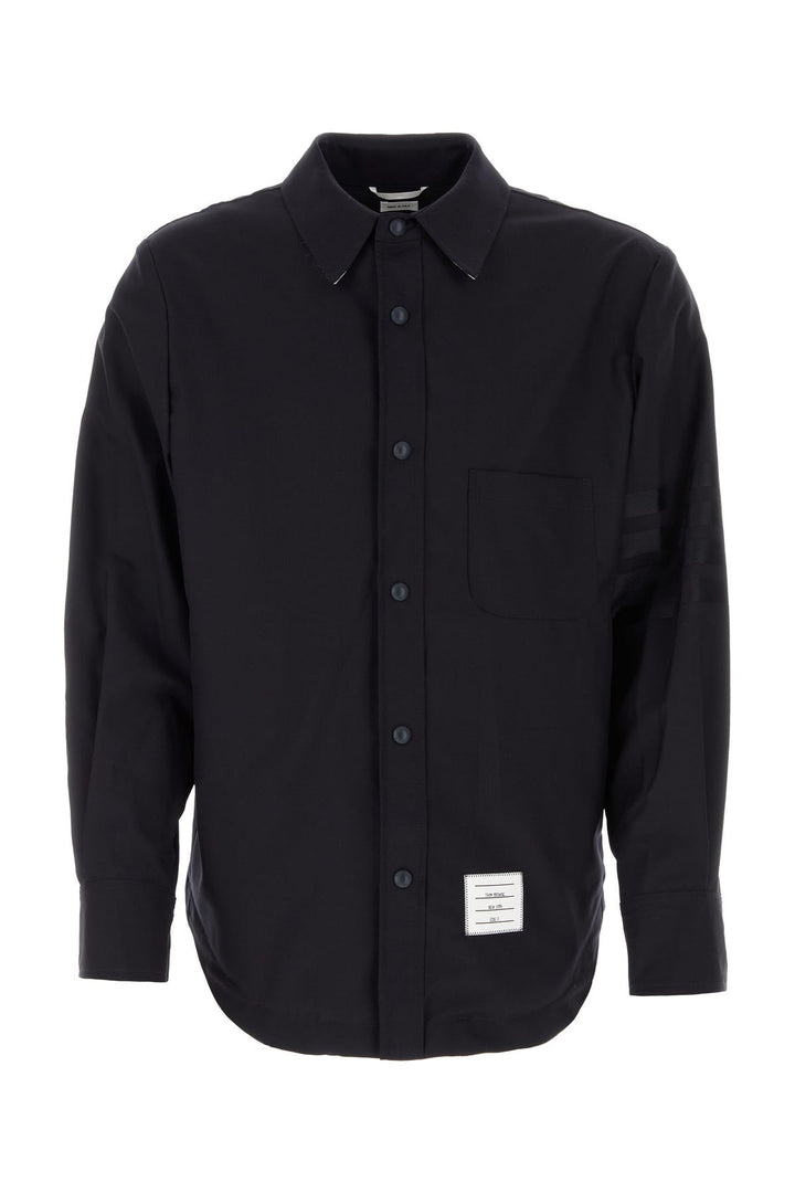 Midnight blue wool shirt