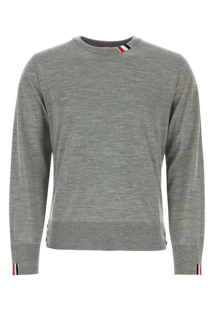 Melange grey wool sweater