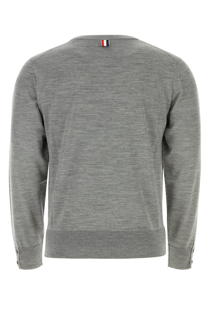 Melange grey wool sweater