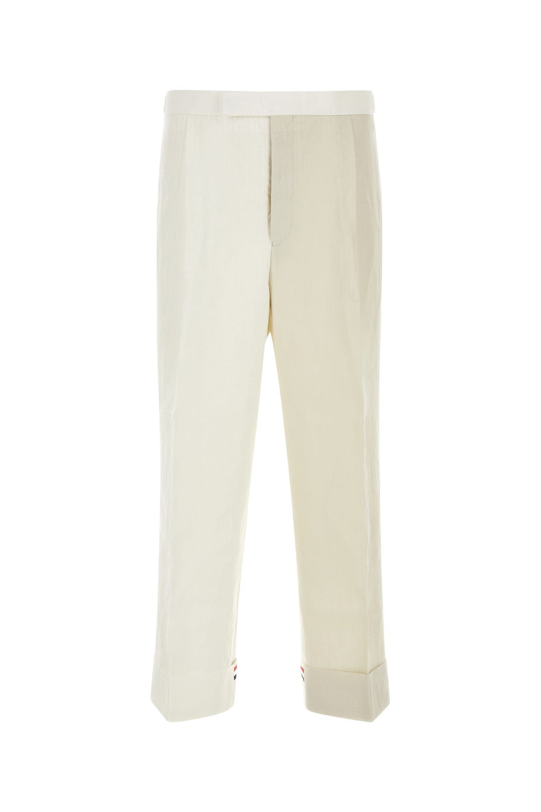 Two-tone linen pant