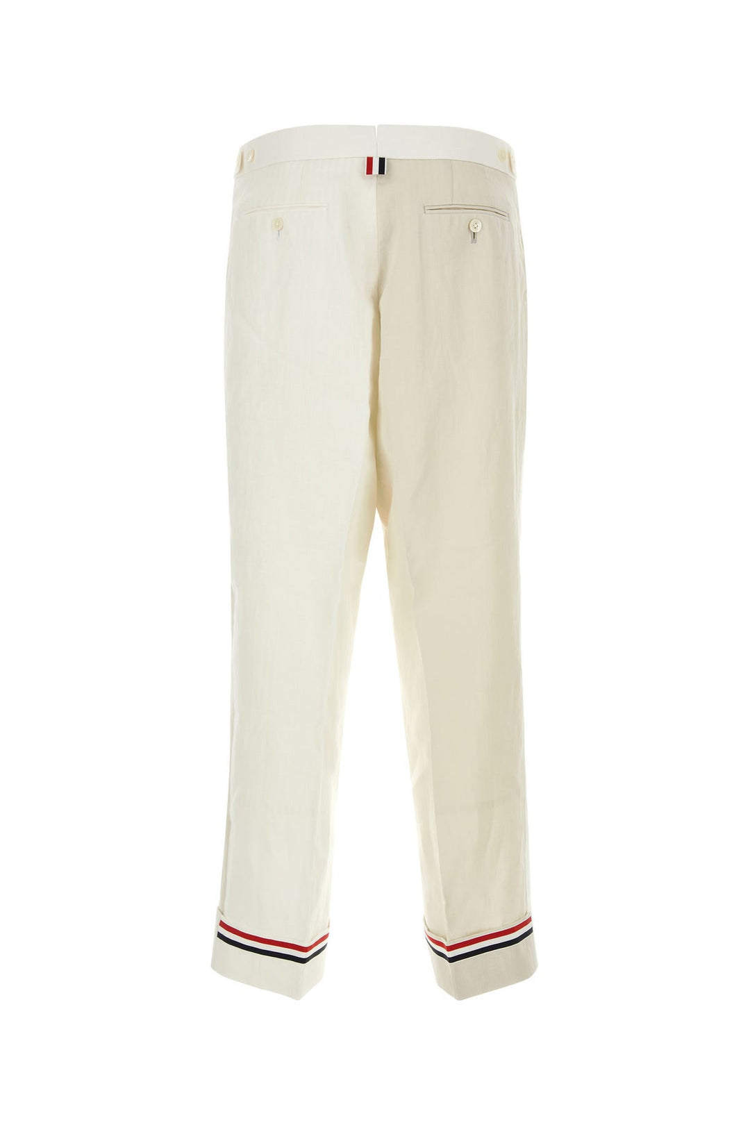 Two-tone linen pant