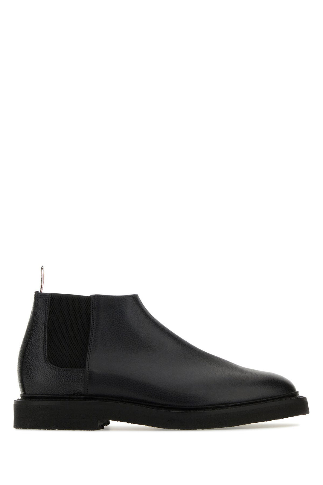 Black leather ankle boots