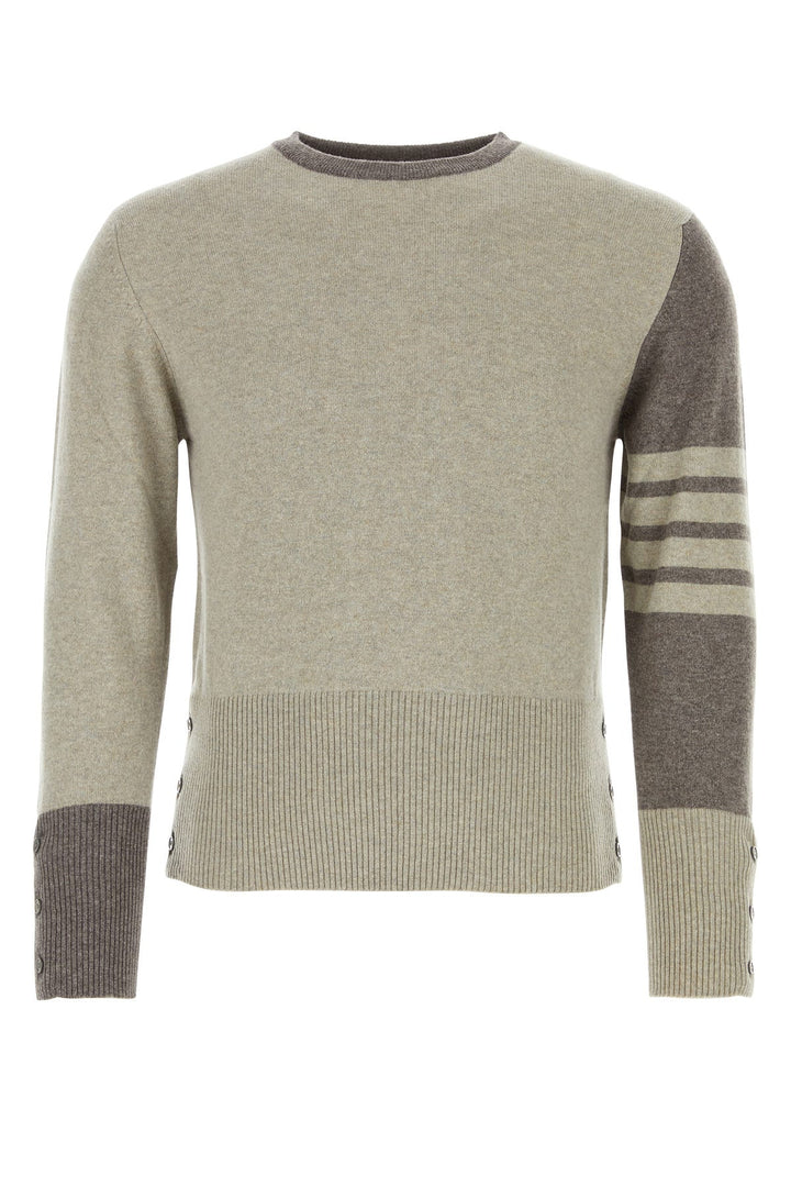 Two-tone cashmere sweater