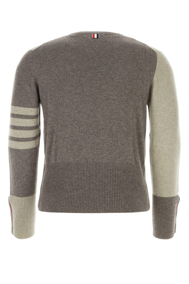 Two-tone cashmere sweater