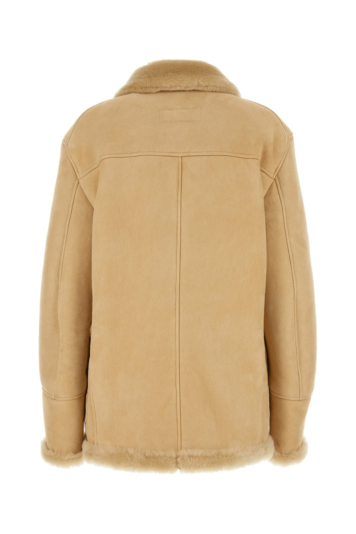 Beige shearling jacket