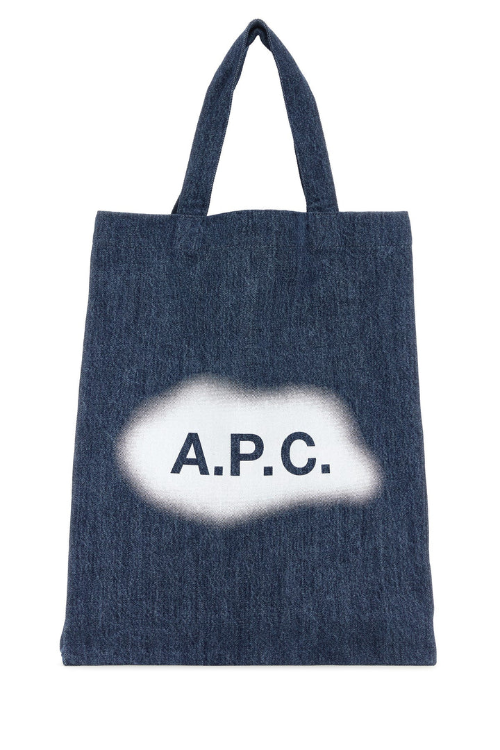 Blue denim Lou shopping bag