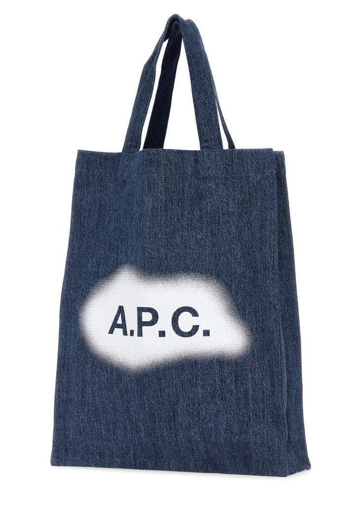 Blue denim Lou shopping bag