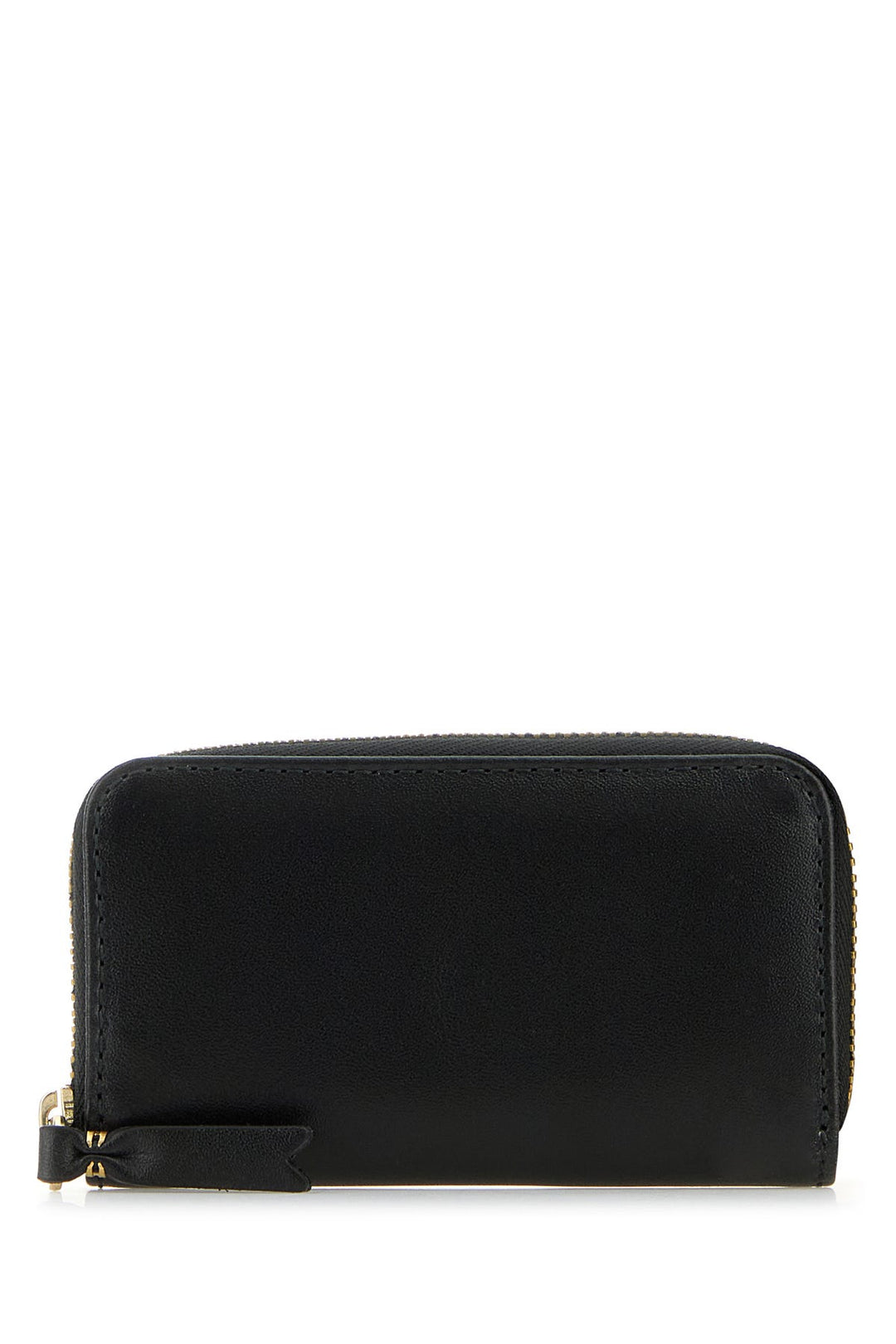 Black leather coin case