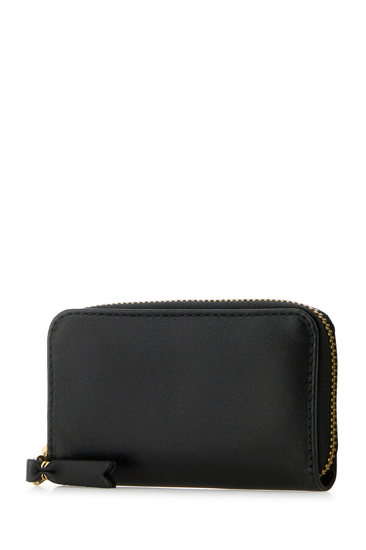 Black leather coin case