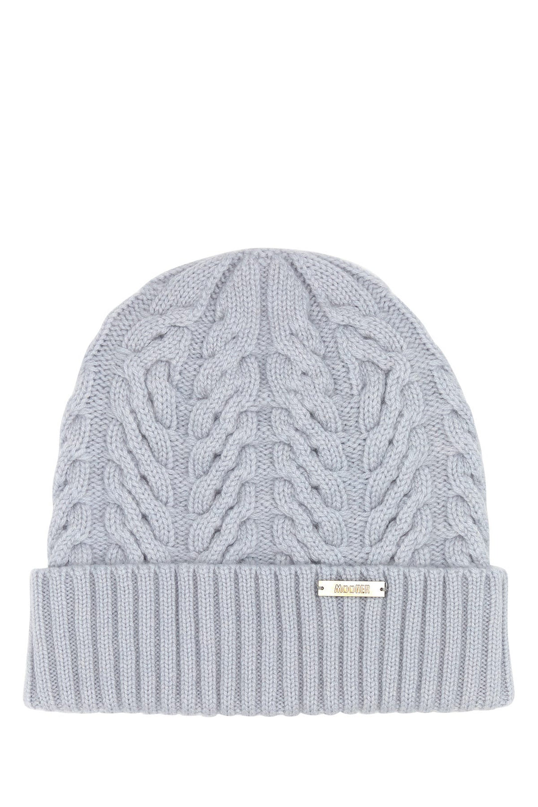 Pastel light blue cashmere beanie hat