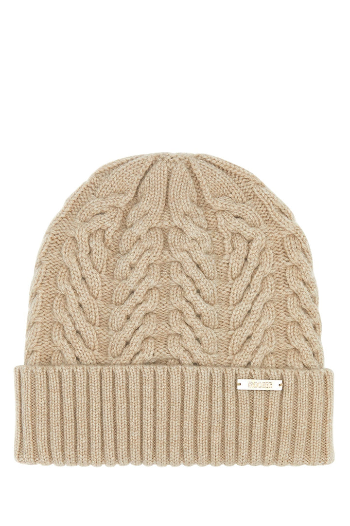 Beige cashmere Maria beanie hat