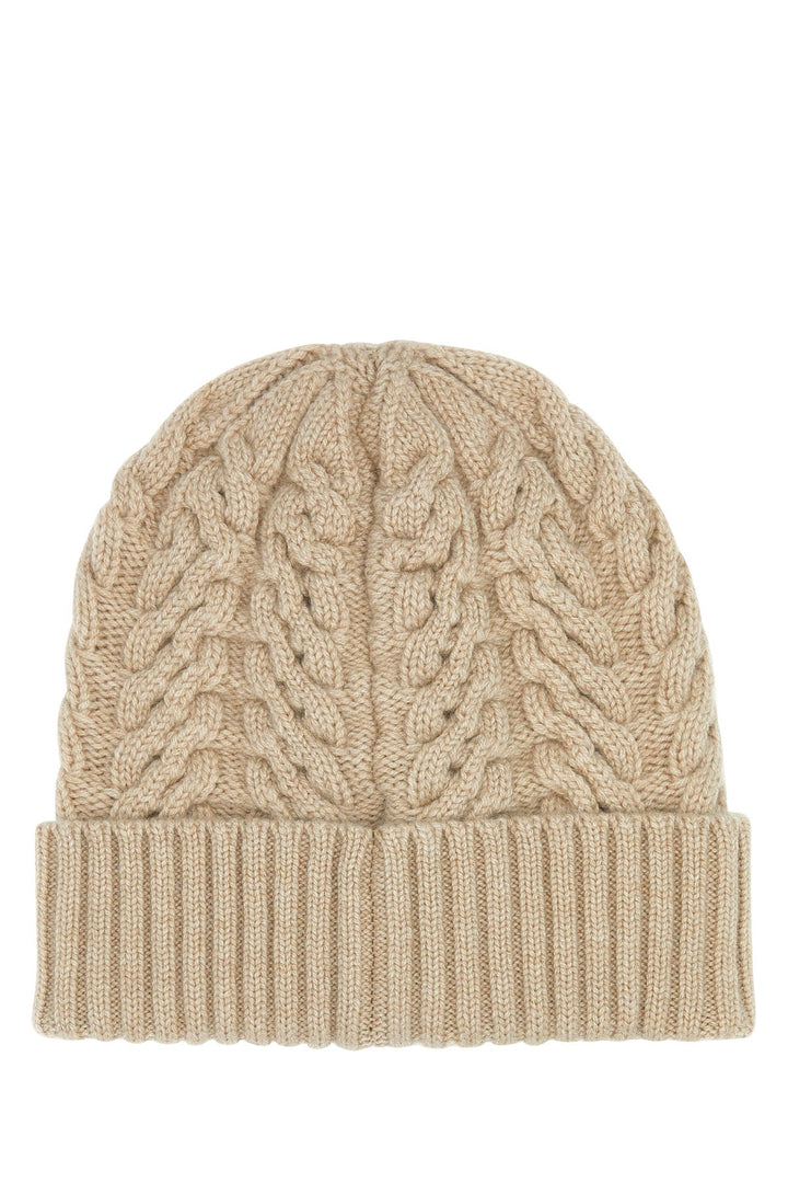 Beige cashmere Maria beanie hat