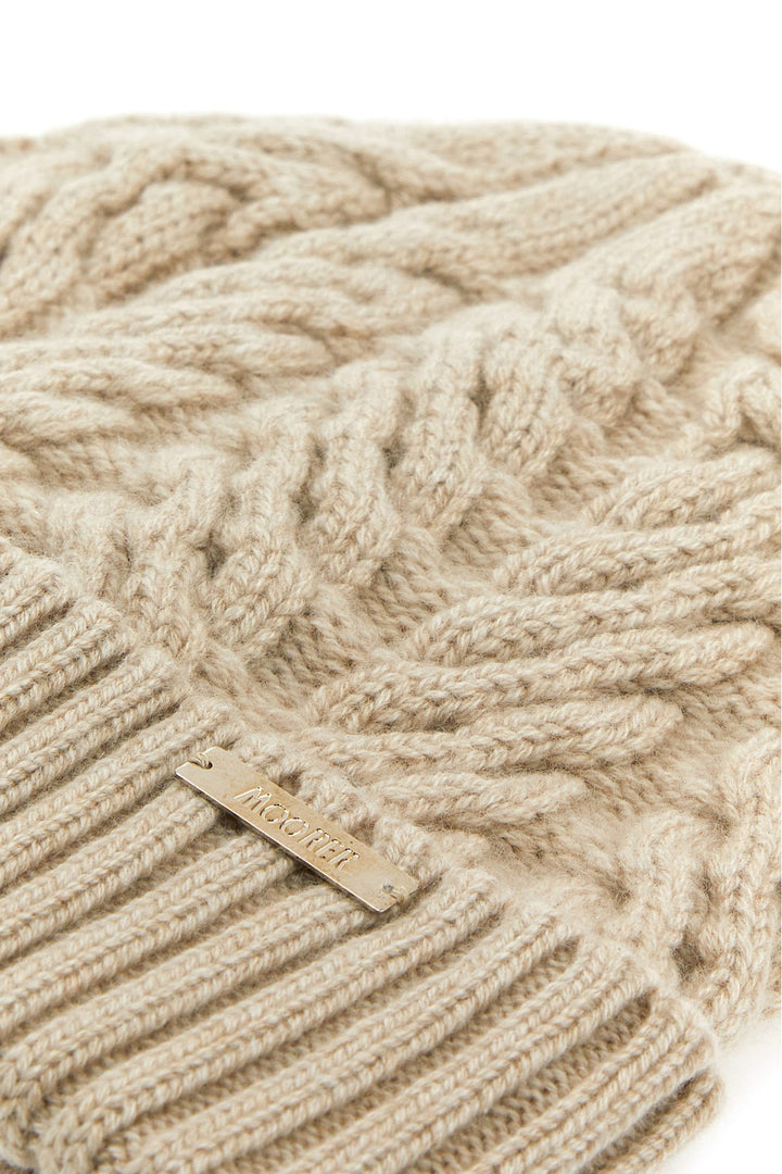 Beige cashmere Maria beanie hat