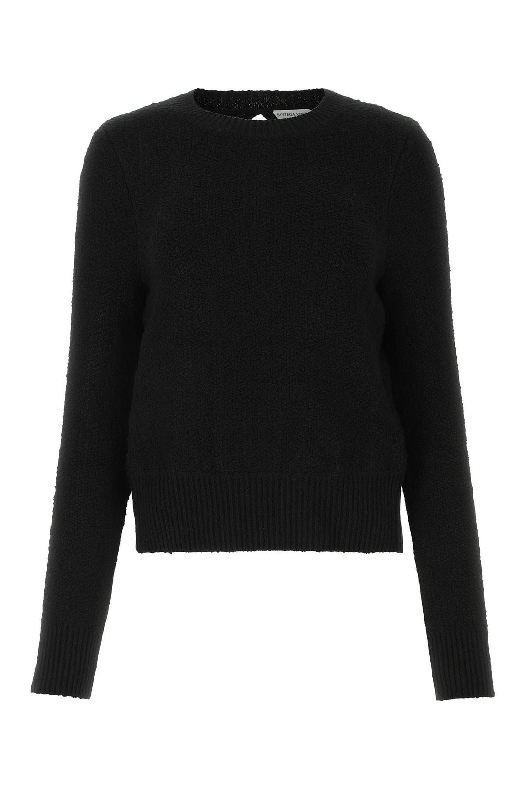 Black terry fabric sweater