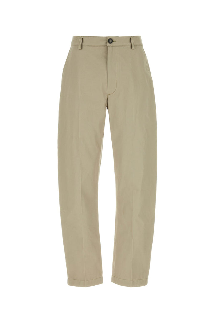 Cappuccino twill wide-leg pant