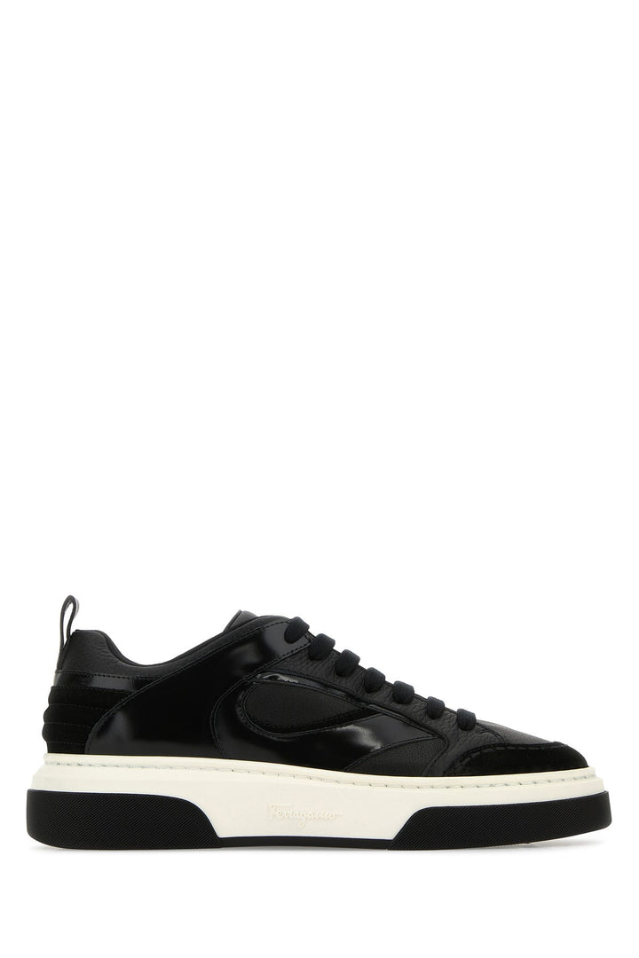 Black leather Cassina Mix sneakers