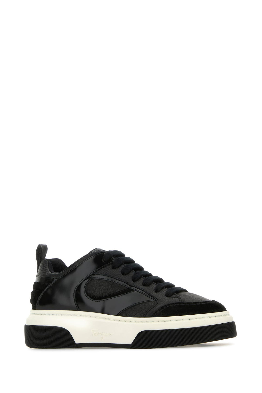 Black leather Cassina Mix sneakers