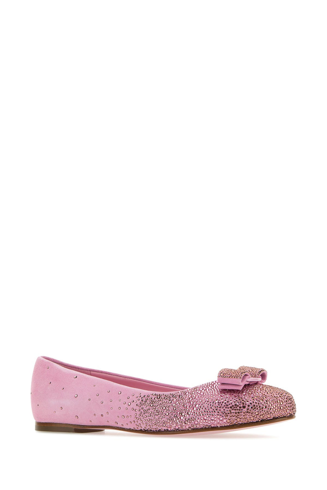 Pink suede Varina ballerinas