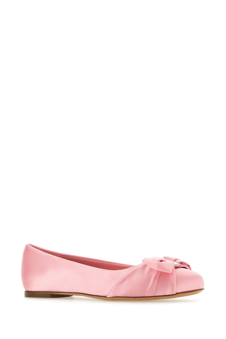 Pink satin Varina ballerinas