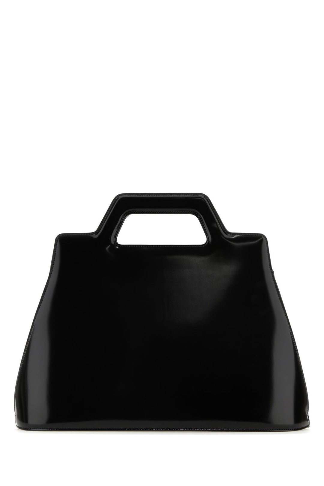 Black leather Wanda M handbag