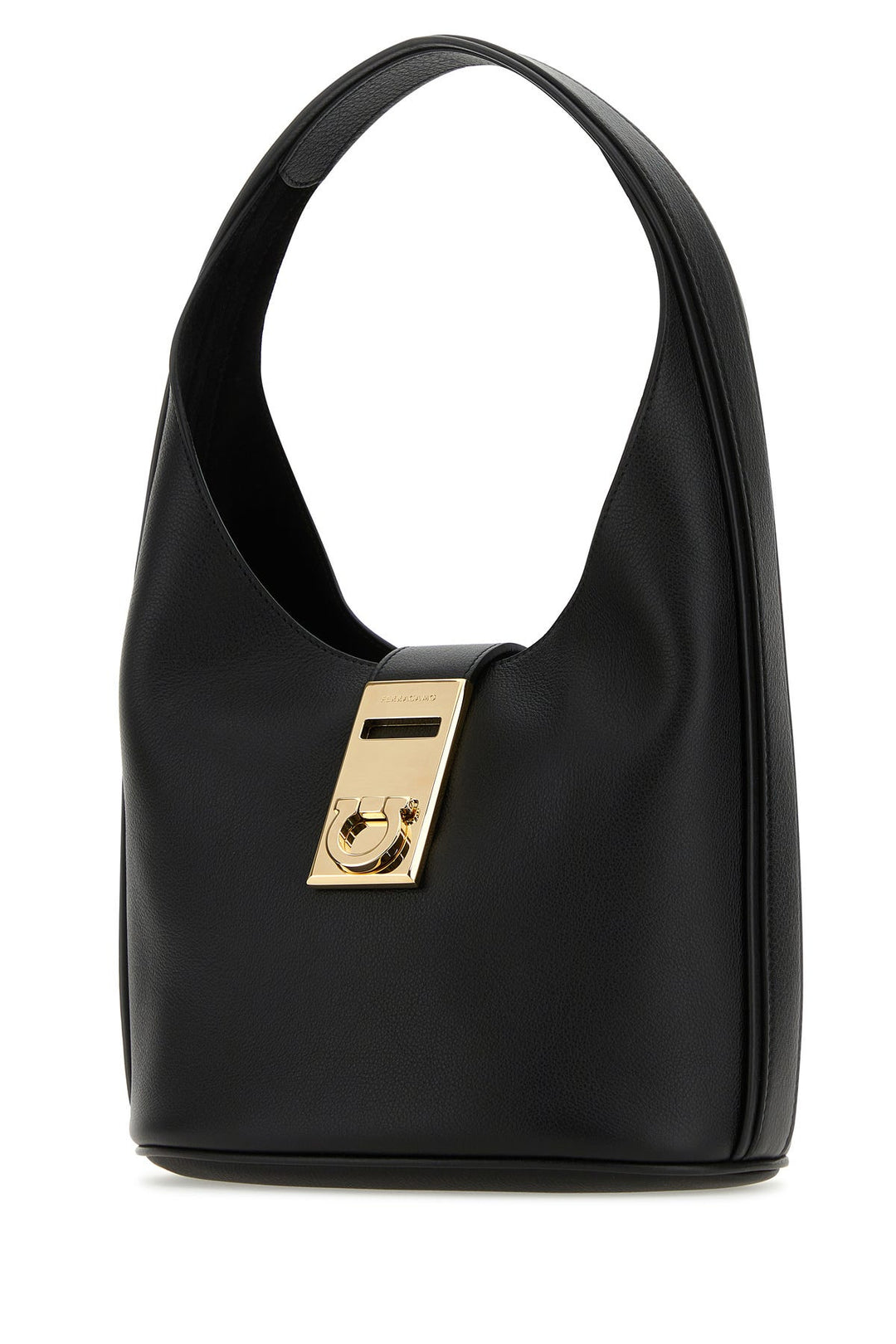 Black leather medium Hobo handbag