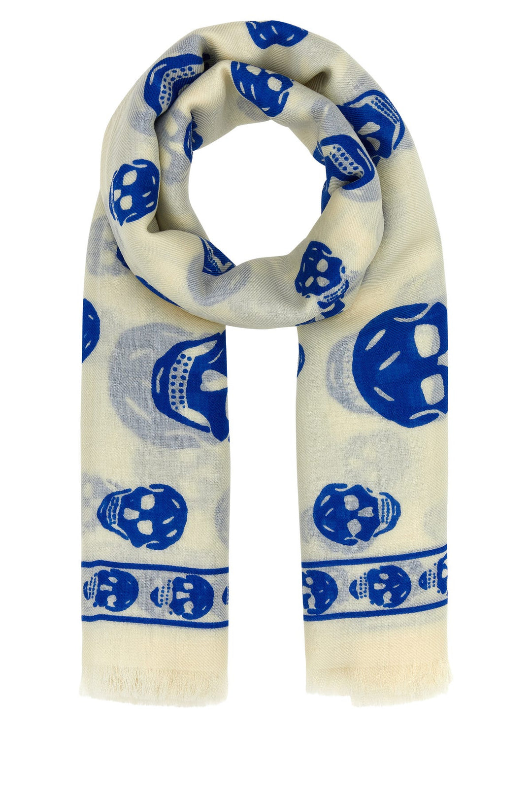 Printed wool scarf