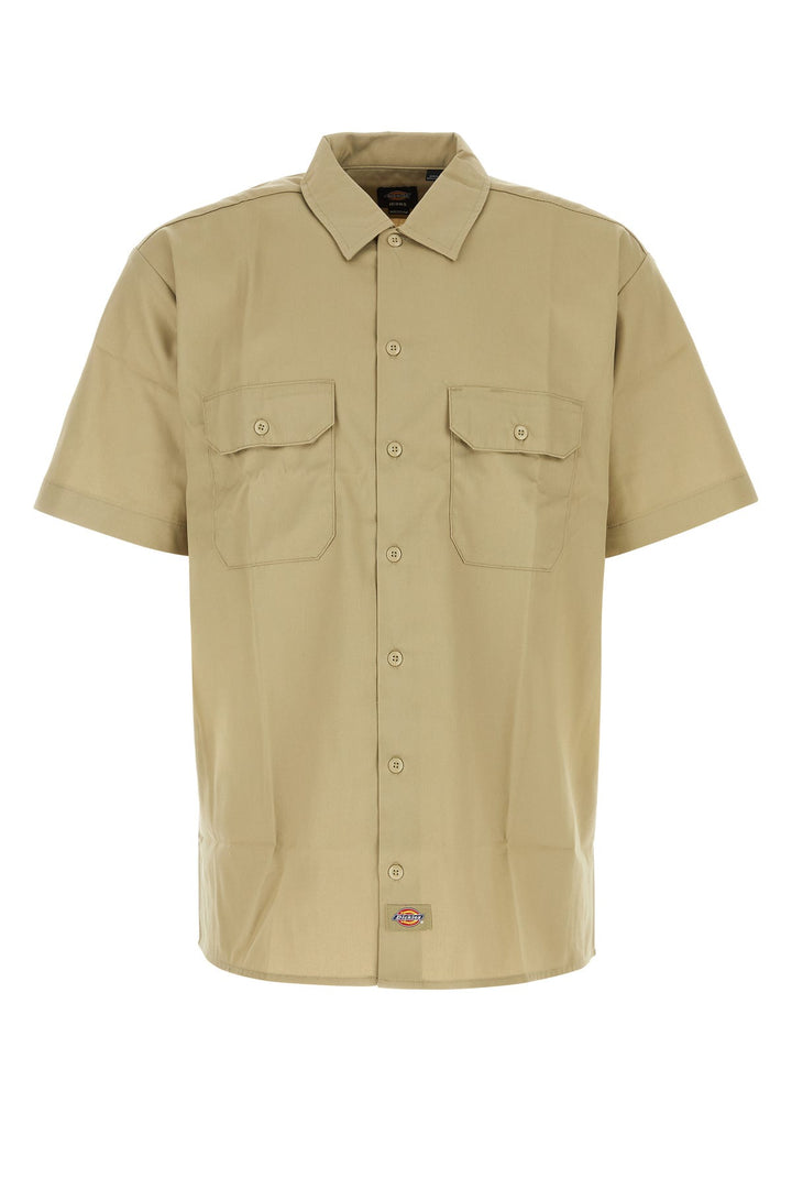 Beige polyester blend shirt