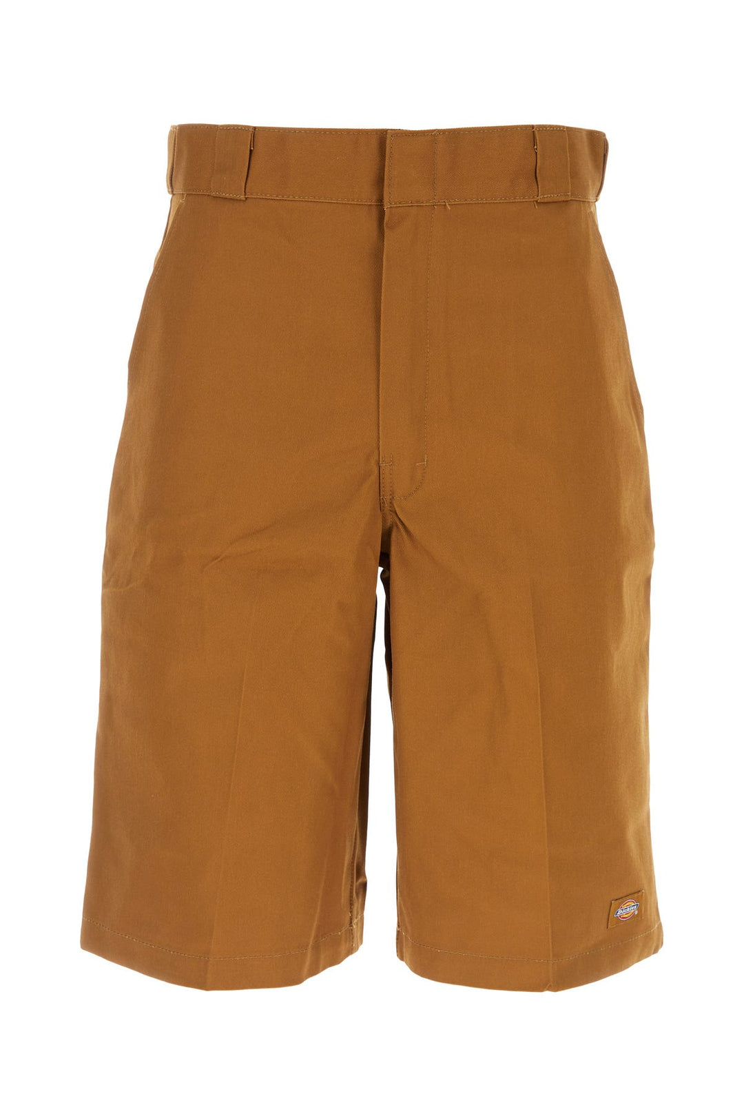 Caramel polyester blend bermuda shorts