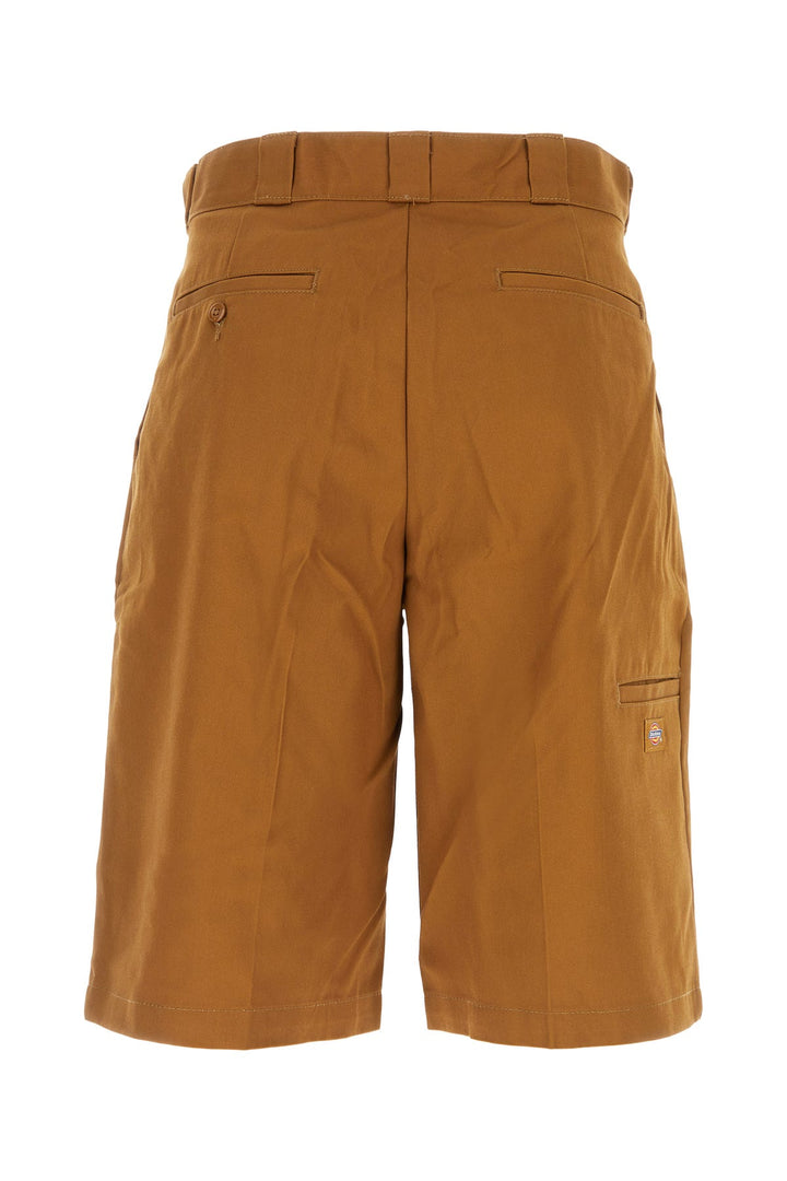 Caramel polyester blend bermuda shorts