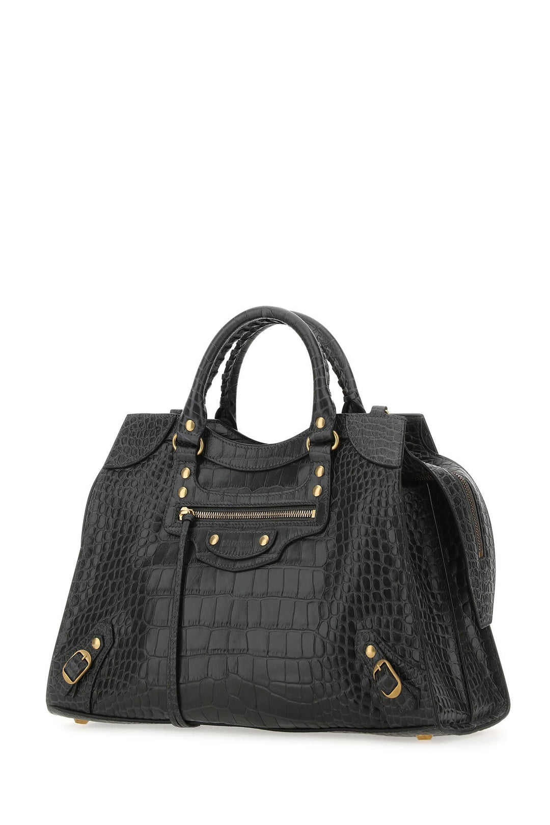 Charcoal leather Neo Classic City handbag