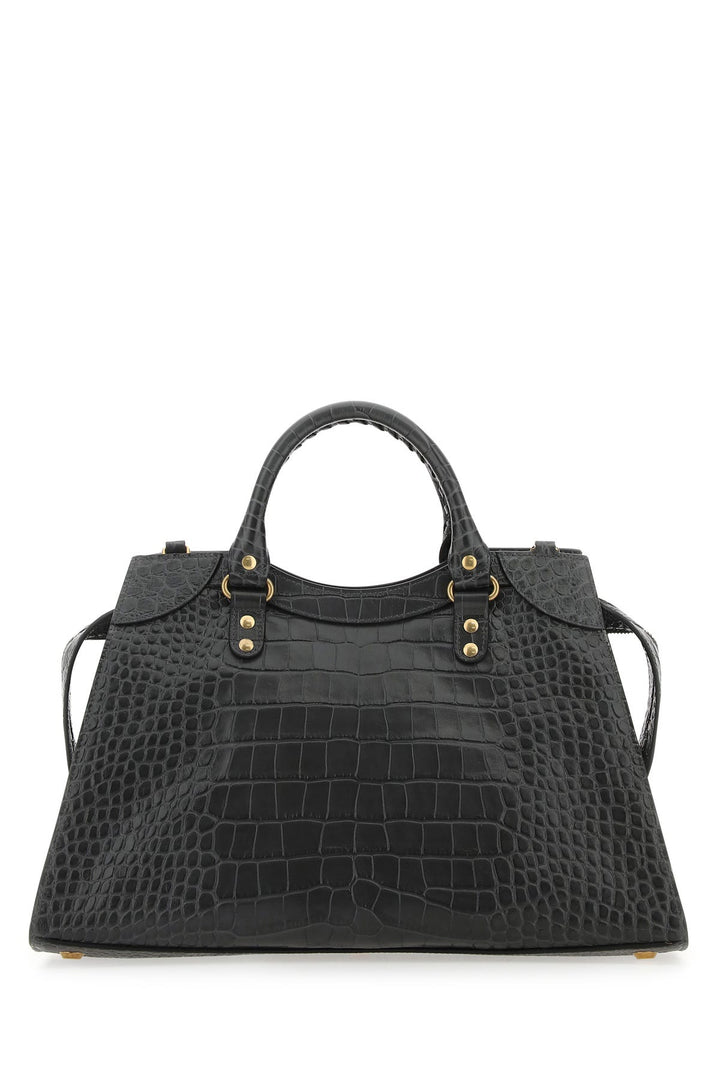 Charcoal leather Neo Classic City handbag