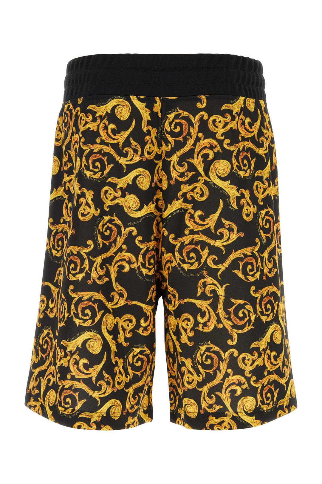 Printed polyester bermuda shorts